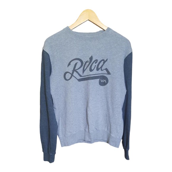 RVCA Mens Gray Black Graphic Crewneck Sweatshirt Size Small - Picture 6 of 6